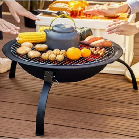 Гриль-очаг с крышкой, складные ножки 0,8 мм Ø 56х43 см 2206 CN