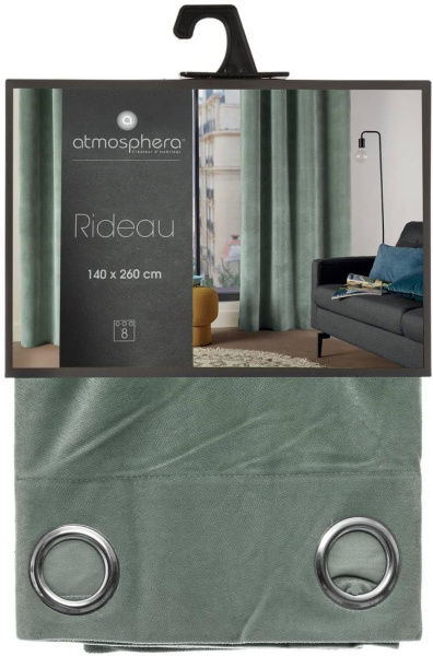 Штора Atmosphera LILOU 140X260 мята 146202F