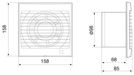 Вентилятор SOLER PALAU накладной Decor 100C