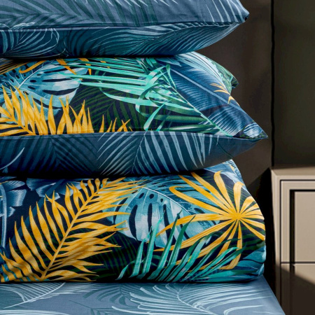 Комплект постельного белья Василиса Монблан Tropical евро сатин нав 70х70х2 шт.