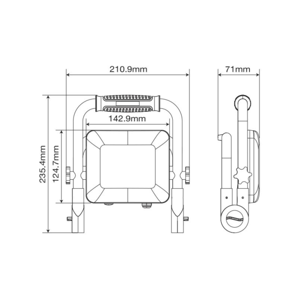 Прожектор светодиодный портативный VT/TARA/30W/SMD/4000K/IP65/PORTABLE LED FLOODLIGHT