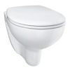 Унитаз подвесной безободковый Grohe 39351000 bau ceramic в комплекте с сиденьем, микролифт