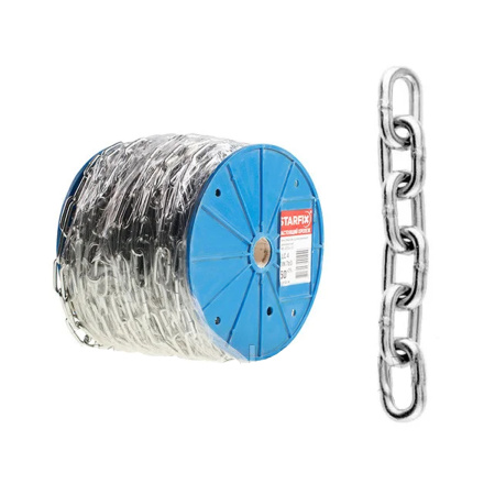 Цепь сварная короткозвенная, оцинк. М5 DIN 766 (бухта 40 м) STARFIX, арт.SMP-63685-40