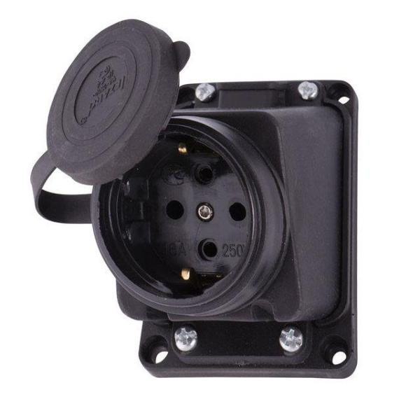 LEZARD 106 0400 0104/104 Розетка наклонная 2Р+РЕ 1*16А