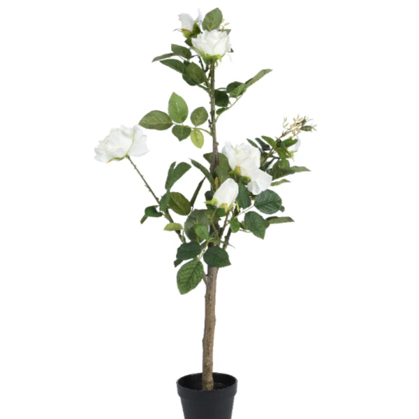 Растение искусственное в горшке Роза белая 90 см 808474 Kmg
