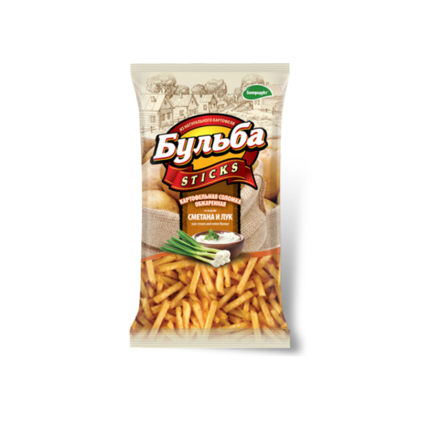 Соломка Бульба STIKS Сметана и лук 75гр