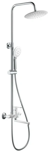 Стойка душевая со смесителем HAIBA HB24557-8 хром-белый