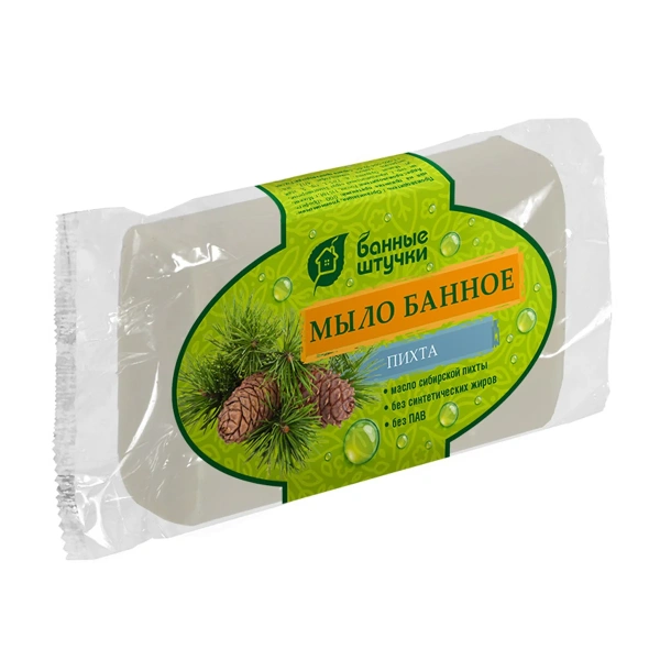 Мыло кусковое Банные штучки, Пихта 100 г для бани и сауны 33676