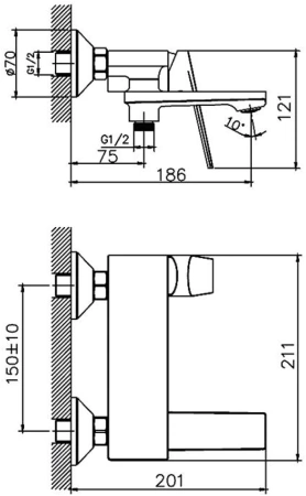Смеситель в/д HAIBA HB60533-3 графит