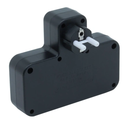 Удлинитель EU-8623UL 3 USB разъема, с ночником, черный
