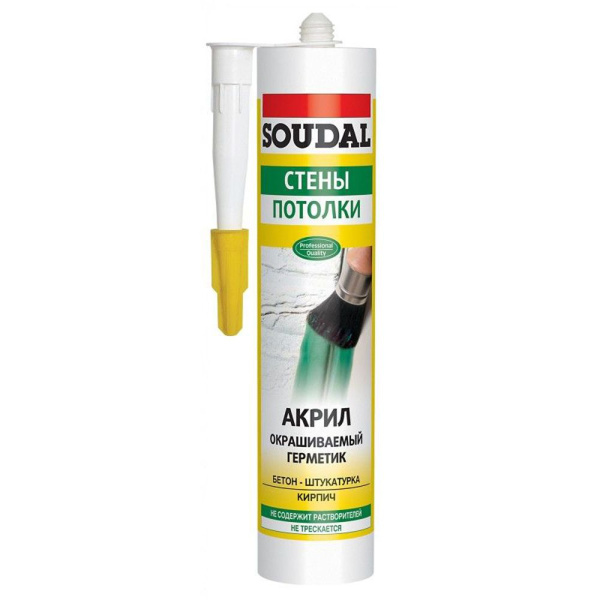 Герметик SOUDAL 280 мл акриловый белый
