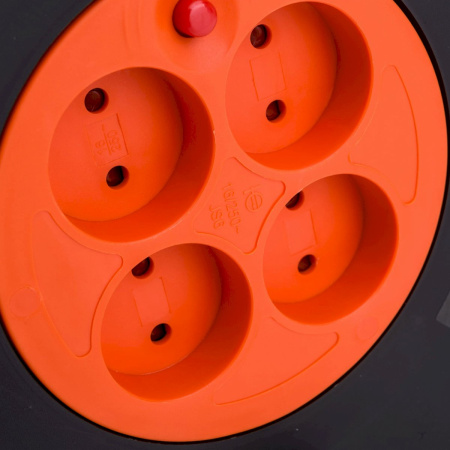 Удлинитель на катушке 20м (4 роз., 3,5кВт, б/з, ПВС 2х1,5) Юпитер, арт.JP8403-04