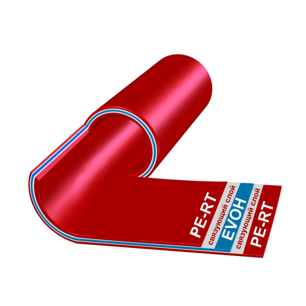 Труба 16х2,0 PE-RT EVOH 2сл нар сер вн крас рул 200 м СТМС ГОСТ 32415-2013 класс 5/7,87 бар