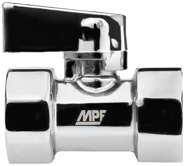 Кран-мини 1/2" в/в, ХРОМ-POLISH.латунь, ГОСТ, MPF