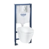 Комплект системы инсталяции Grohe Solido 4в1 с подвесным унитазом, хром (39583000)