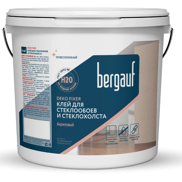 Bergauf Deko Fixer Клей для стеклообоев и стеклохолста акриловый, 3 кг