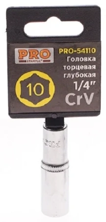 Головка 1/4" 10мм 6гр. глубокая PRO STARTUL (PRO-54110)