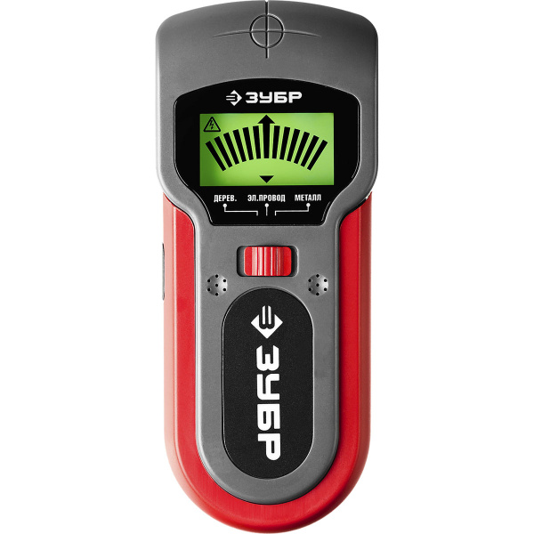 Металлодетектор многофункц, ЗУБР, 45265, ЖК дисплей, автокалибровка, металл(38мм), проводка(50мм), д
