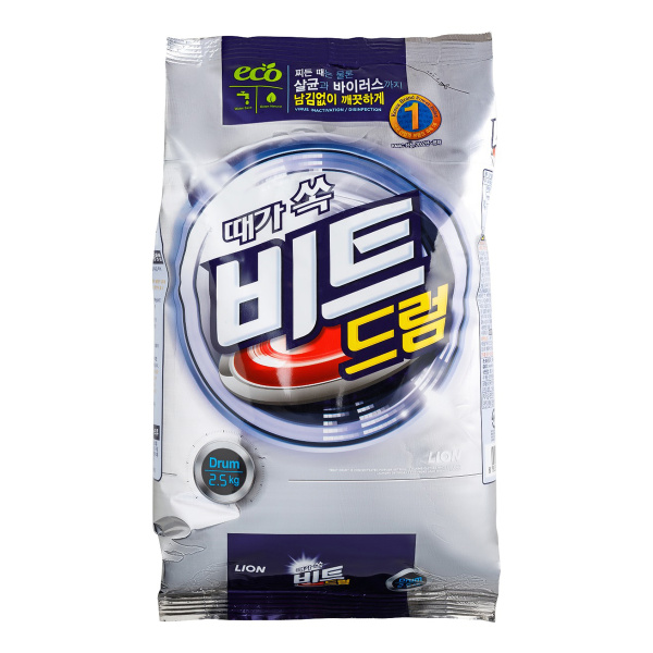 Порошок стиральный CJ LION Beat Drum с пальмовым маслом, 2500гр