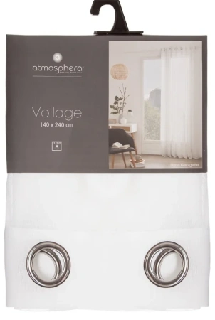 Тюль Atmosphera Georgette 140х240 см белый 146273Z