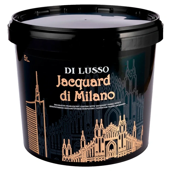 Декоративная штукатурка жаккард DI Lusso Jacquard di Milano (перламутровое покрытие), 5л.