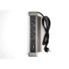 Блок настольный с крышкой, 3 розетки 200B, 1 USB, 1 Type-C, RJ45, HDMI чёрный
