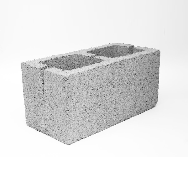 Сплитерный блок гладкий 390×190×190 серый