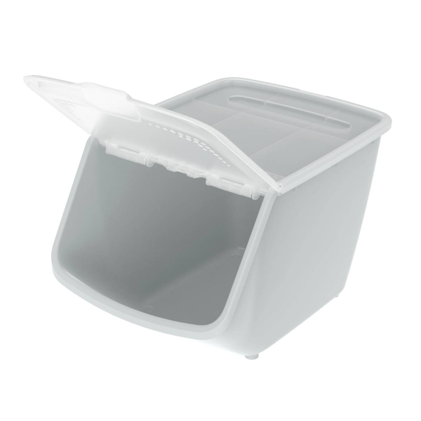 Контейнер универсальный АльтПласт с откидной крышкой 10,5л серый