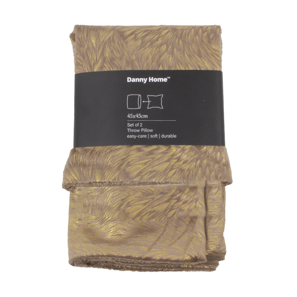 Набор наволочек декоративных DH 2 шт 45х45 см золото PL28-04P