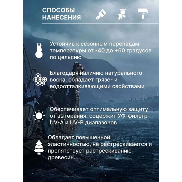 Антисептик для дерева Акватекс Викинг Гибридный лессирующий сосна 2,5