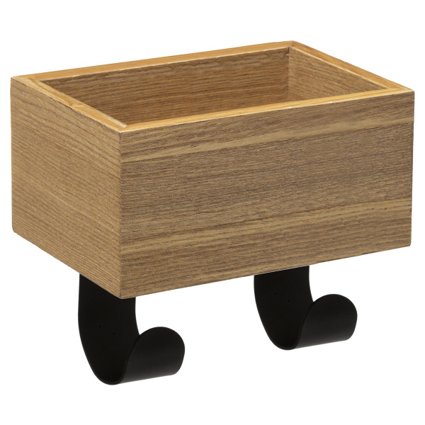 Вешалка настенная с ящиком 5Five 2 крючка 20х10х15 см 181216