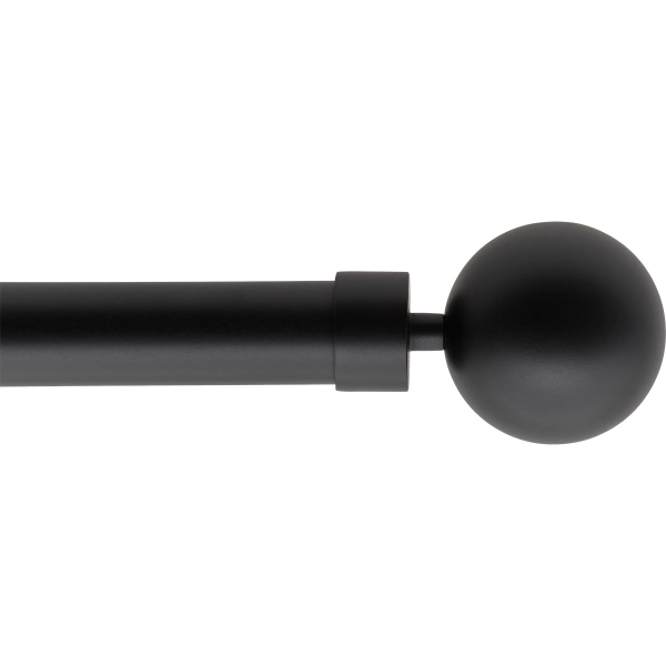 Карниз телескопический одинарный Luance GAIA 210-380 см D28 MAT BLACK 7628210955