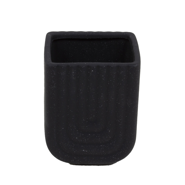Набор для ванной комнаты Bathlux Black Half Threaded (дозатор, стакан, мыльница) 73182