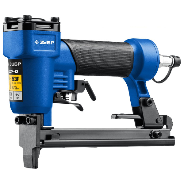 Пневматический степлер (скобозабиватель) ЗУБР 53F-13, скобы тип 53F (6-13 мм), Профессионал