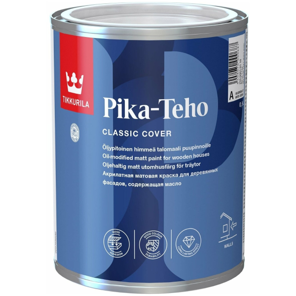 Краска для домов PIKA-TEHO A мат 0,9л