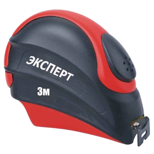 Рулетка "ЭКСПЕРТ" 7103, автоматическая фиксация, обрезиненный корпус, 3м
