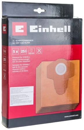 Мешки для пылесоса в комплекте Einhell Dirt Bag Filter 25l (5 pcs.) (2351150)