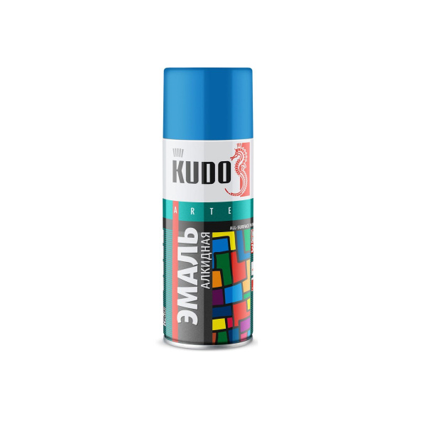 Аэрозоль эмаль 520мл универсальная голубой KU-1010