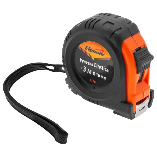 Рулетка SPARTA Elastica, 3 м х 16 мм, обрезиненный корпус