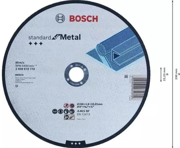 Круг отрезной Standard for Metal 230x1,9мм, ECO, прямой