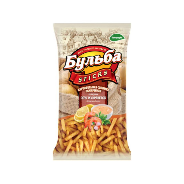 Соломка Бульба STIKS креветка 75гр