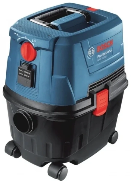 Пылесос BOSCH GAS 15 PS, 1100 Вт, Макс объем - 15. макс поток возд. - 33.