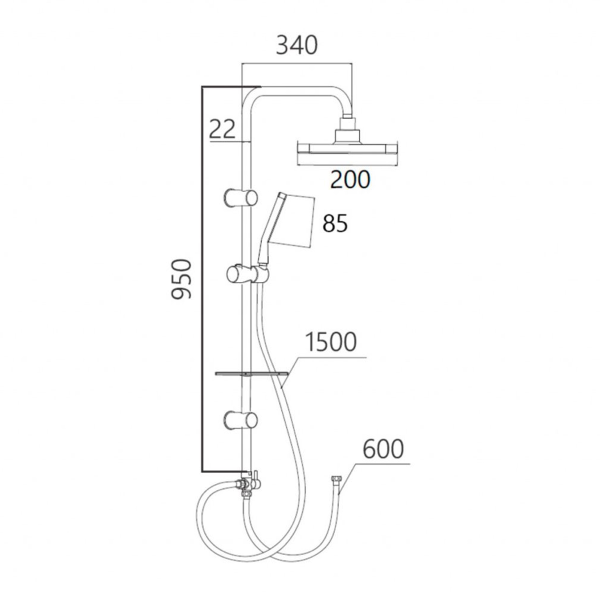 Душевая система GROSS AQUA Edge GA9019