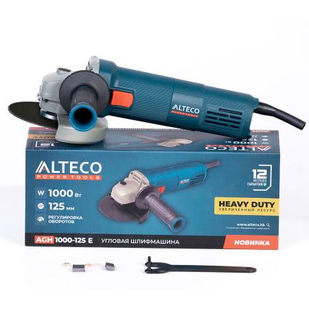 Угловая шлифмашина с регулировкой оборота AGH 1000-125 E (болгарка) ALTECO HEAVY DUTY