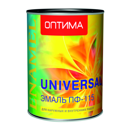 Эмаль Оптима ПФ-115 черная 0,9 кг