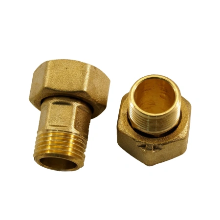 Штуцер для счётчика воды с накидной гайкой 1/2" (2 шт.), MP