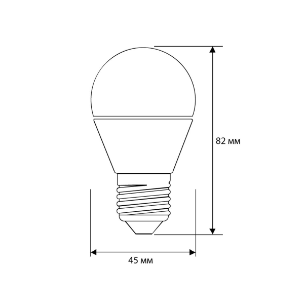 Лампа Ergolux LED-G45-11W-E27-6K (Эл.лампа светодиодная Шар 11Вт E27 6500K 172-265В) 13632