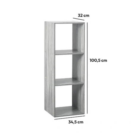 Полка 5Five Mix 3-х ярусная дерево, серый 138907A