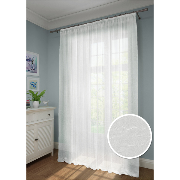 Тюль Kauffort Креш 300х275 см на тесьме 1111110