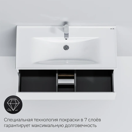 Тумба под умывальник AM.PM  M85AFHX1002WG X-Joy, подвесная, 100 см, 2 ящика, белый глянец,